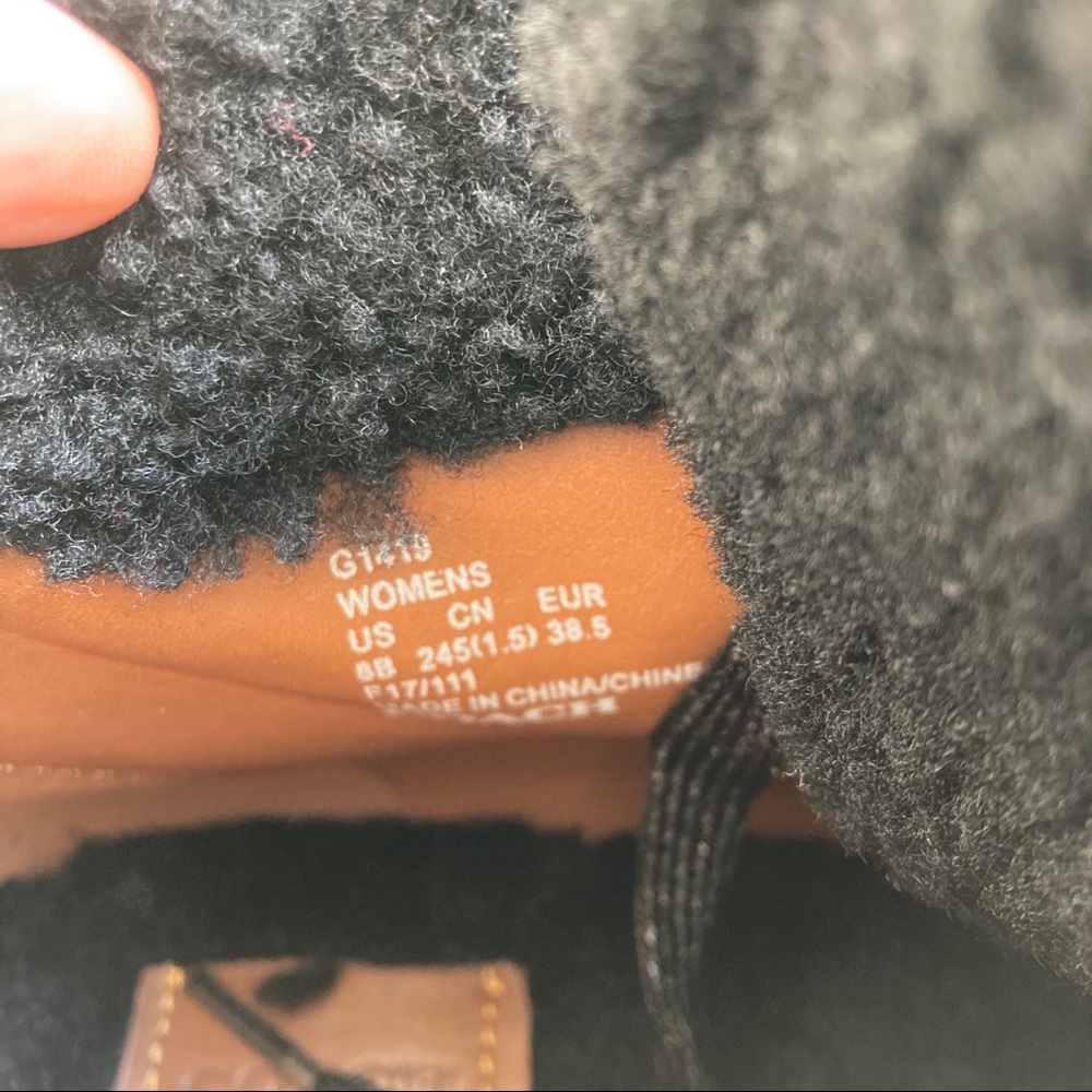 COACH Urban Hiker Boots Black Prairie Leather - Picture 6 of 8